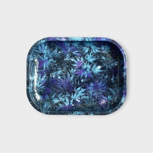 Blue Leaf Rolling Tray