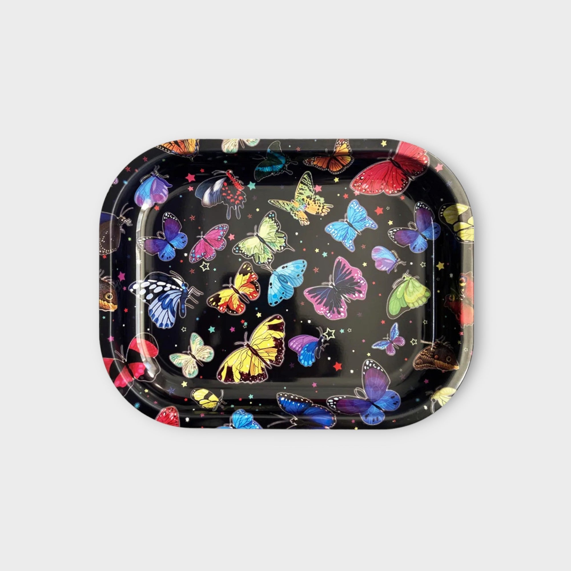 Black butterfly stoner advisory rolling tray sold