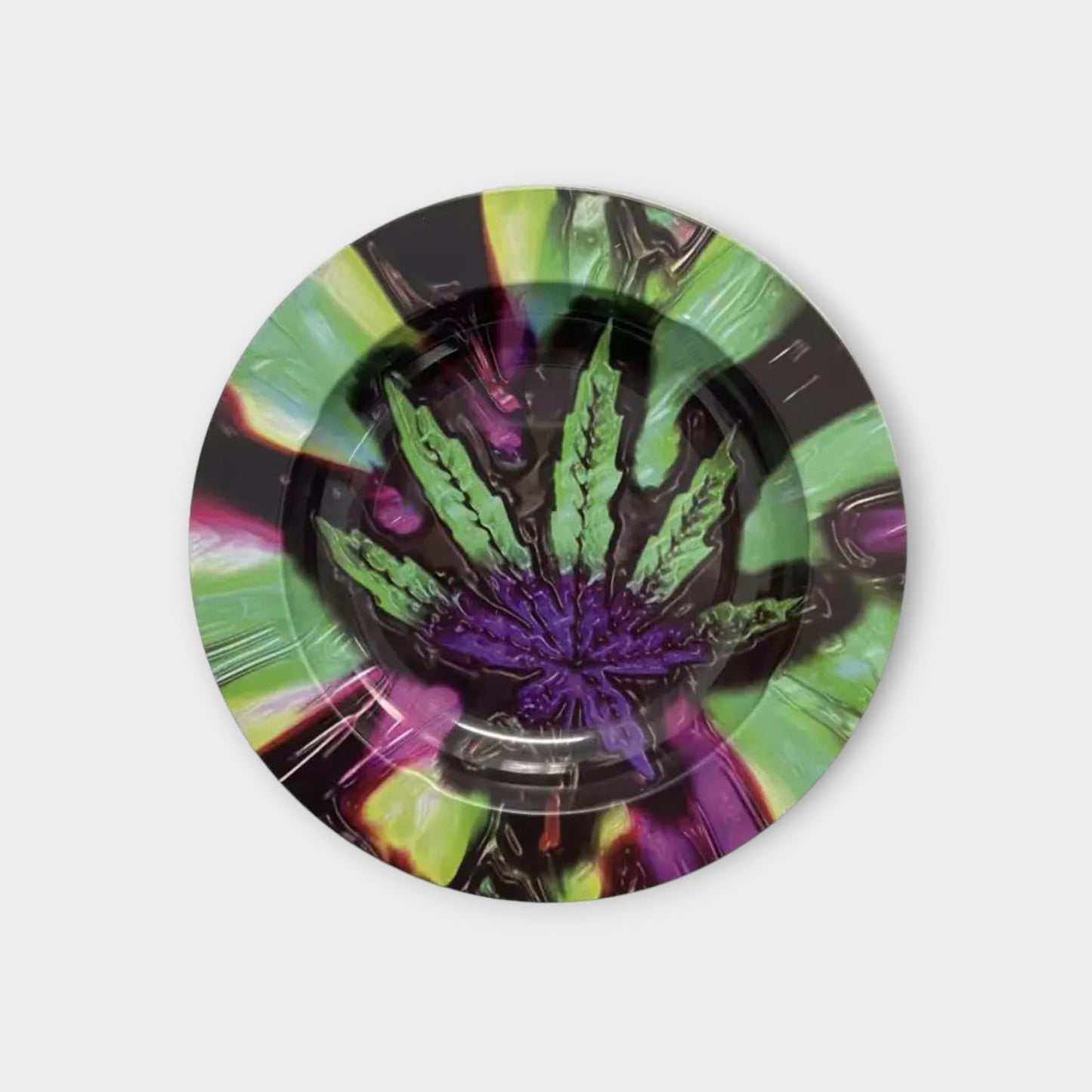 Green + Purple Leaf Ashtray