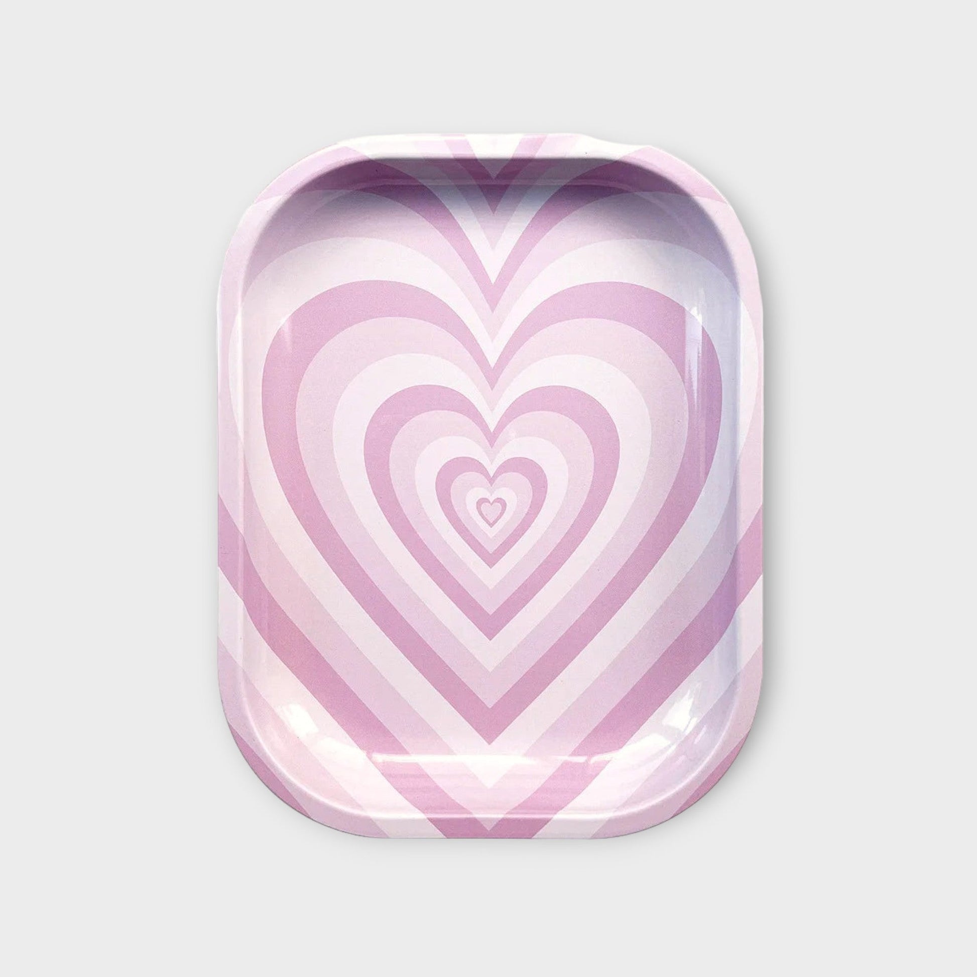 Pink Heart Rolling Tray