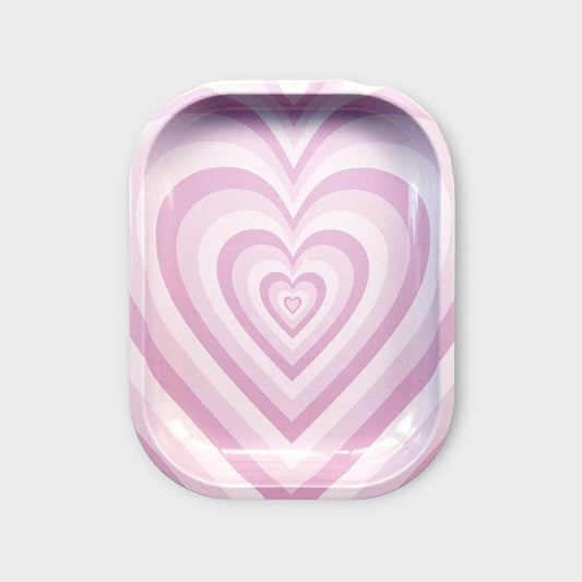 Pink Heart Rolling Tray