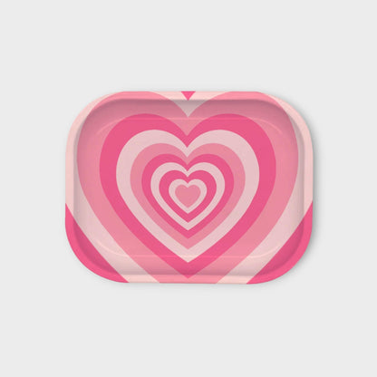 Pink Heart Rolling Tray