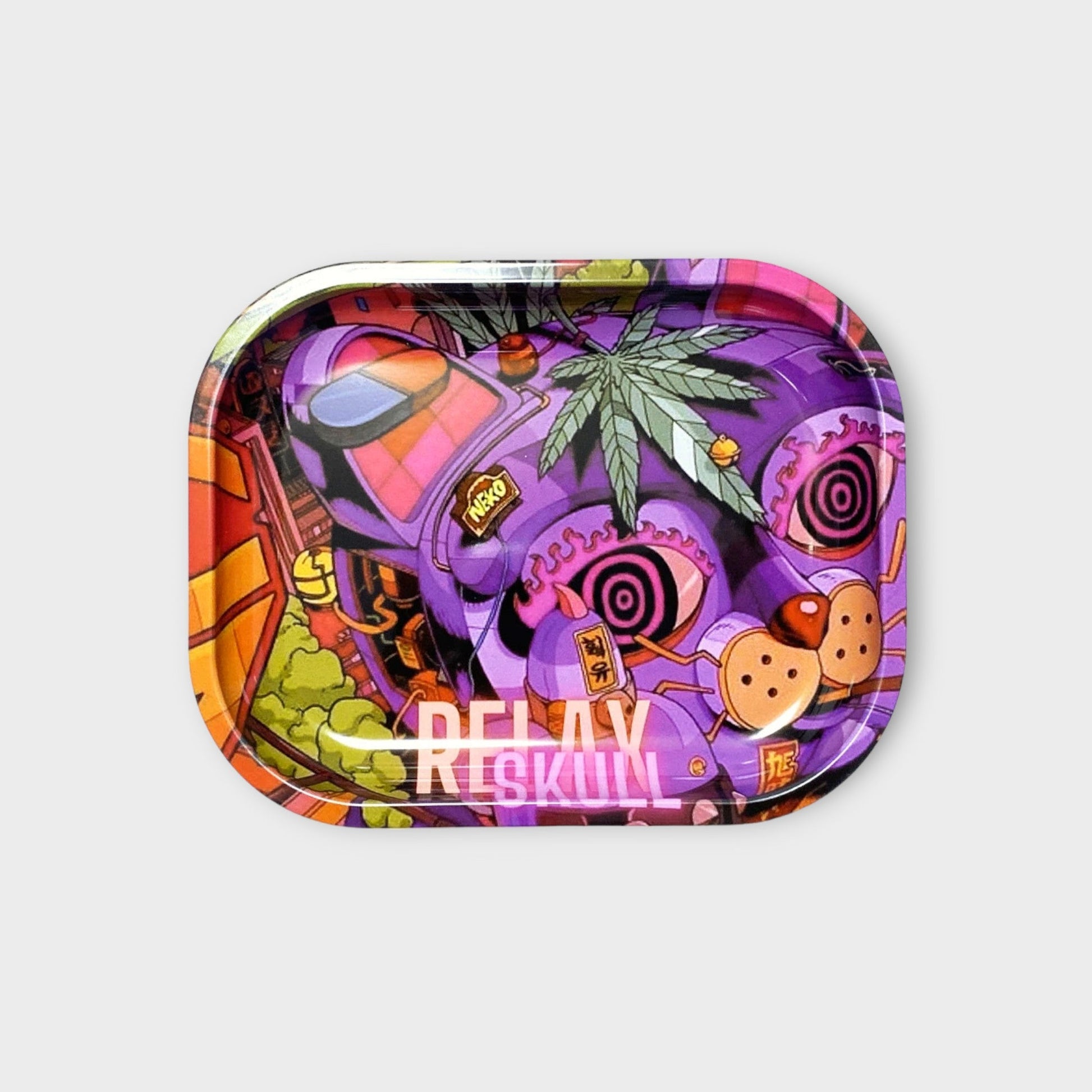 Relax Skull Cat Rolling Tray